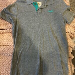Hollister Men’s Gray Polo Shirt